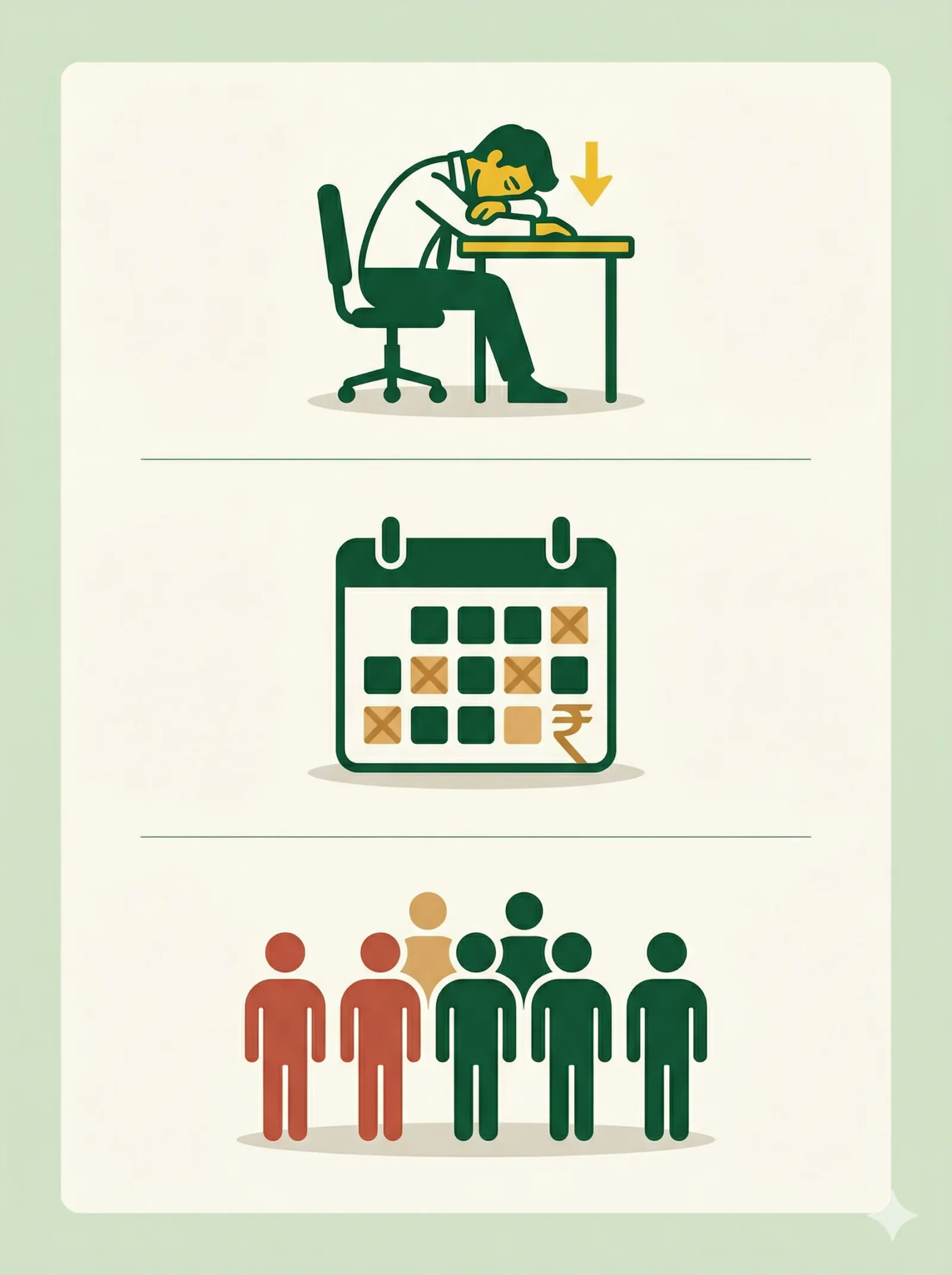 Infographic: cost of unhealthy employees — sick days, productivity loss
